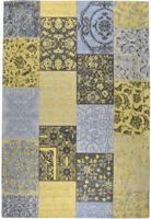 Patchwork Vloerkleed Geel Grijs Mogan, 160x240 - thumbnail