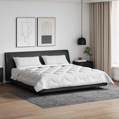 VidaXL Dekbed met kussen 3 pcs wit microvezel