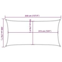 VidaXL Zonnezeil 160 g/m² 2x3,5 m hdpe rood - thumbnail