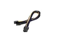 SilverStone SST-PP07-PCIBG - Voeding verlengkabel 25cm 8pin op PCI-E 6+2pin, zwart/goud - thumbnail