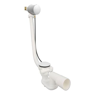 Badafvoer Xenz Pure | Vulcombinatie met overloop | Draaiknop | Rond | wit mat