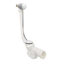 Badafvoer Xenz Pure | Vulcombinatie met overloop | Draaiknop | Rond | wit mat - thumbnail