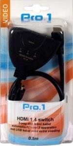 Enzo Pro-1 HDMI switch 3-weg, 1.4A versie support 3D (voor 3 apparaten) - 9284084 Enzo Pro-1 HDMI switch 3-weg, 1.4A versie support 3D (voor 3 apparaten) - 9284084