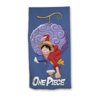 One Piece badhanddoek 70 x 140 cm polyester blauw/paars One Piece badhanddoek 70 x 140 cm polyester blauw/paars