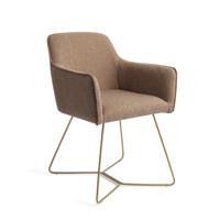 Jesper Home Eetkamerstoel 'Hofu' Beehive Gold, kleur French Toast - thumbnail