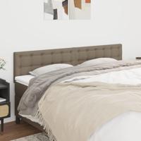 Hoofdborden 2 st 80x5x78/88 cm stof taupe - thumbnail