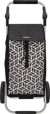 Beagles alberic shopping trolley-Black / White Flowers