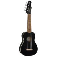 Fender California Coast Venice sopraan ukelele zwart - thumbnail