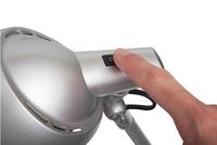 MAULstorm bureaulamp, LED, op voet, zilver - thumbnail