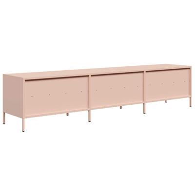 Tv-meubel 202x39x43,5 cm koudgewalst staal roze