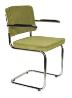 Zuiver Ridge Rib armstoel Green - thumbnail