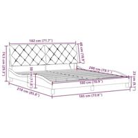 Bedframe met LED zonder matras 180x200 cm stof zwart - thumbnail