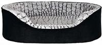 TRIXIE orthopedisch hondenbed Vital Lino 110 × 92 cm in zwart/grijs - hoogwaardig hondenkussen met traagschuim - hondenmand voor middelgrote honden - gewrichtsvriendelijk en ontlastend - 37253 - thumbnail