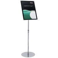 Deflecto 790845 Folderhouder, Vloerstatief Zilver, Zwart DIN A4 1 stuk(s) Aantal vakken: 1 (b x h x d) 300 x 1240 x 300 mm - thumbnail