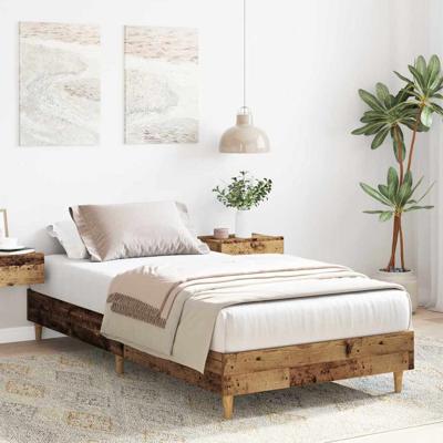 Bedframe zonder matras 180x200 cm bewerkt hout oud hout