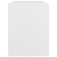 Kaptafelkruk 70x35x45 cm bewerkt hout wit - thumbnail