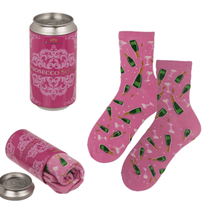 Sokken - Prosecco - In Proseccoblik Giftbox - One Size Sokken - Prosecco - In Proseccoblik Giftbox - One Size