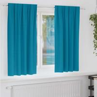 Gordijnen met gordijnen 2 pcs Turquoise Polyester - thumbnail