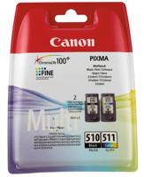 Canon PG-510/CL-511 inktcartridge 2 stuk(s) Origineel Normaal rendement Zwart, Cyaan, Magenta, Geel - thumbnail