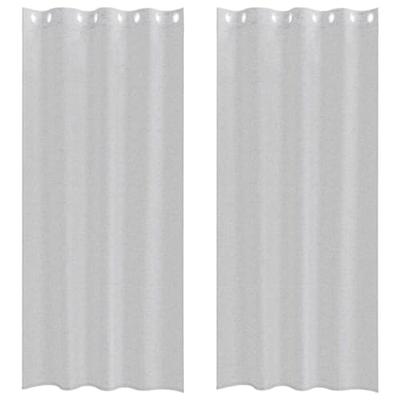 VidaXL Voile gordijn 2 pcs lichtgrijs 260 x 140 cm polyester