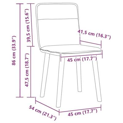 Eetkamerstoelen 6 st stof zwart