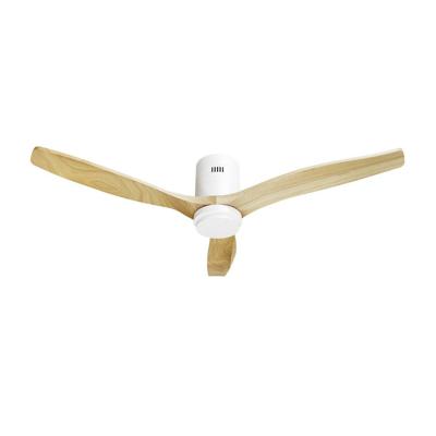 HOMBLI Smart Ceiling Fan & Light - White & Light Wood Smartverlichting