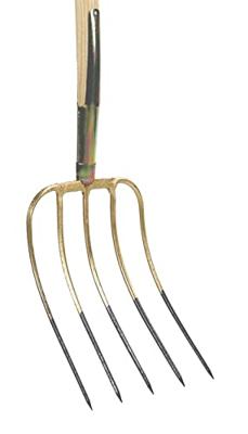 Mestvork 5 tanden houten steel 100 cm en stift verbinding