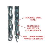 Masterlock Ketting, staal met vinyl, 10mm, 1m - 8019EURD 8019EURD - thumbnail