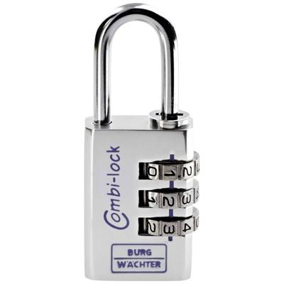 Burg Wächter 3641 Hangslot 30.20 mm Aluminium-zilver (chroom) Cijferslot