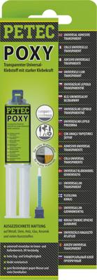 PETEC universeel lijm "poxy" 2k adhesive 24ml sb double syringe