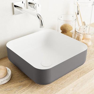 MONDIAZ BINX Waskom solid surface 36cm kleur DarkGrey / Talc