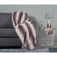 Plaid Konijnenbontlook 150x200 cm Taupe - thumbnail