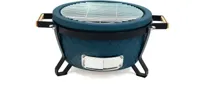 Own grill Tafelgrill kamado 16" blauw - thumbnail