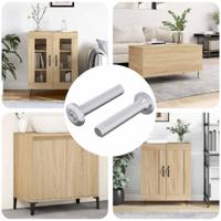 VidaXL Vergrendelingsschroef 2 pcs zilver m6 x 35 mm staal - thumbnail