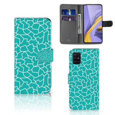 Samsung Galaxy A51 Hoesje Cracks Blue Samsung Galaxy A51 Hoesje Cracks Blue