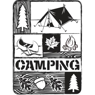Vaessen Creative • embossing folder camping