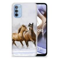 Motorola Moto G31 | G41 | TPU Hoesje | Paarden - thumbnail