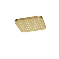 Hotbath Hoofddouche Gal Vierkant 22x22 cm Geborsteld Messing PVD - thumbnail