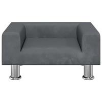 Kinderbank 50x40x26,5 cm fluweel donkergrijs - thumbnail