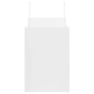 VidaXL Papieren zakken 50 st met hengsels 32x17x25 cm wit