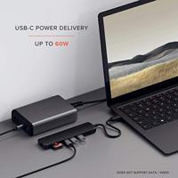 SATECHI USB-C Slank Multipoort Adapter Met Ethernet, 4K HDMI, 60W USB-C PD Opladen, 2 USB-A, SD/Micro Kaartlezers - Voor M2/ M1 Macbook Pro/Air, M2/ M1 iPad Pro/Air, M2 Mac Mini, iMac M1 (Zwart) - thumbnail