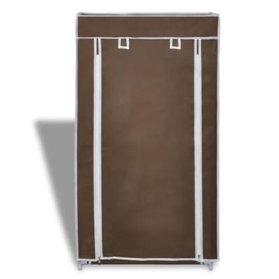 Stoffen schoenenrek met hoes 58 x 28 x 106 cm bruin Stoffen schoenenrek met hoes 58 x 28 x 106 cm bruin
