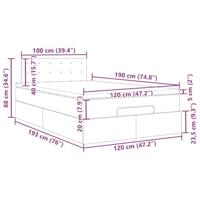 Ottoman bed met matras 120x190 cm kunstleer zwart - thumbnail