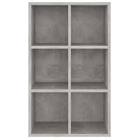 VidaXL Boekenkast/dressoir 66x30x98 cm bewerkt hout betongrijs - thumbnail