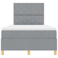 Boxspringbed met Matras Lichtgrijs 120x200 cm Stof - thumbnail
