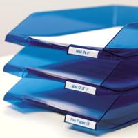 Labeltape dymo labelmanager d1 polyester 9mm wit | 5 stuks - thumbnail
