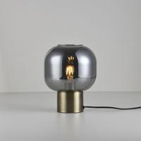 Tafellamp Xelyra vetro fumé - E27-fitting - Bol van rookglas - Metalen voet in goud - IP20 voor binnen - thumbnail
