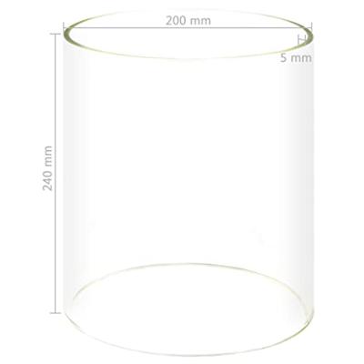 VidaXL Cilinder voor hotdog verwarmer 200x240 mm glas