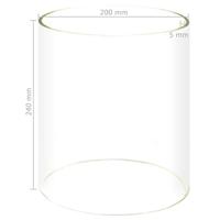 VidaXL Cilinder voor hotdog verwarmer 200x240 mm glas - thumbnail