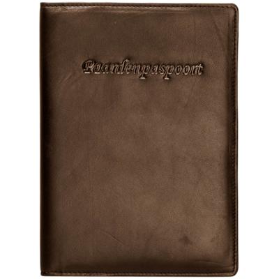 Paardenpaspoort map imitatieleder bruin